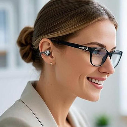 Bluetooth Clip-on Earbuds Wireless Open Ear Earbuds for Sports Workout Black V1263-JX-7038-1