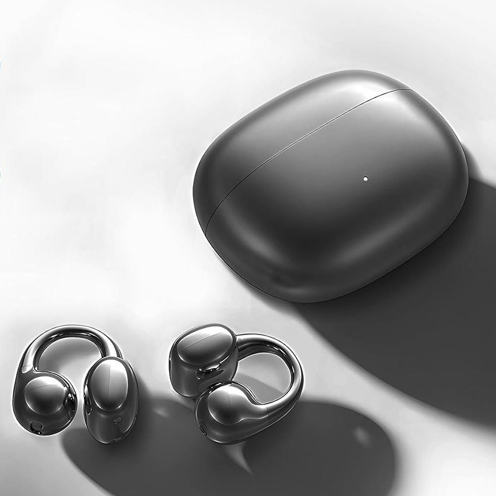 Bluetooth Clip-on Earbuds Wireless Open Ear Earbuds for Sports Workout Black V1263-JX-7038-1