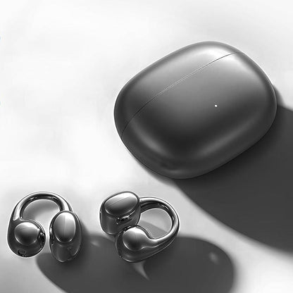 Bluetooth Clip-on Earbuds Wireless Open Ear Earbuds for Sports Workout Black V1263-JX-7038-1