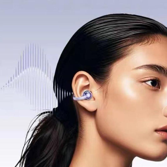 Bluetooth Clip-on Earbuds Wireless Open Ear Earbuds for Sports Workout Purple V1263-JX-7038-2