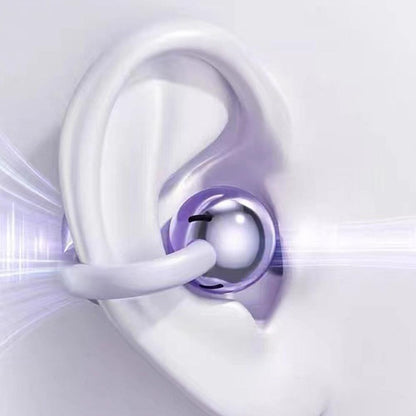 Bluetooth Clip-on Earbuds Wireless Open Ear Earbuds for Sports Workout Purple V1263-JX-7038-2