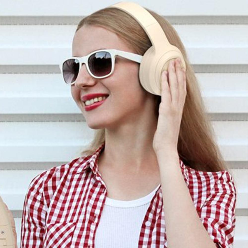 Bluetooth Wireless Headphones TWS Earphones Beige V1263-JX-7039-2