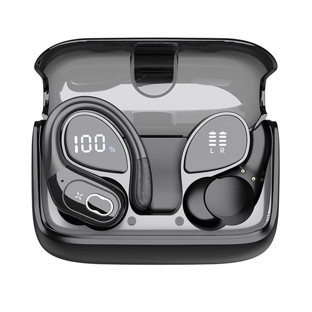Wireless Bluetooth 5.4 Over-Ear Earbuds IPX5 Waterproof for Sports White V1263-JX-7040
