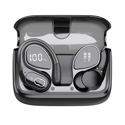 Wireless Bluetooth 5.4 Over-Ear Earbuds IPX5 Waterproof for Sports White V1263-JX-7040