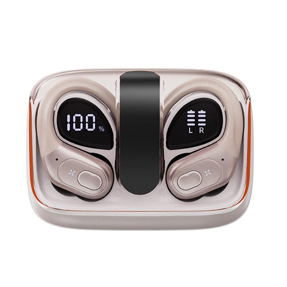 Wireless Bluetooth 5.4 Over-Ear Earbuds IPX5 Waterproof for Sports White V1263-JX-7040