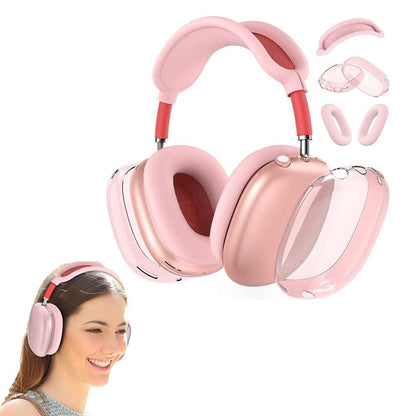 For Apple AirPods Max Headphones Case Silicone Protective Sleeves Full Set Cover Pink V1263-JX-7045-1