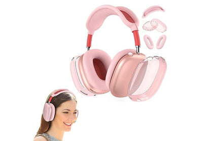 For Apple AirPods Max Headphones Case Silicone Protective Sleeves Full Set Cover Pink V1263-JX-7045-1
