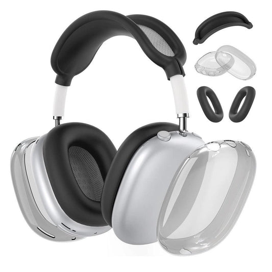 For Apple AirPods Max Headphones Case Silicone Protective Sleeves Full Set Cover Black V1263-JX-7045-2