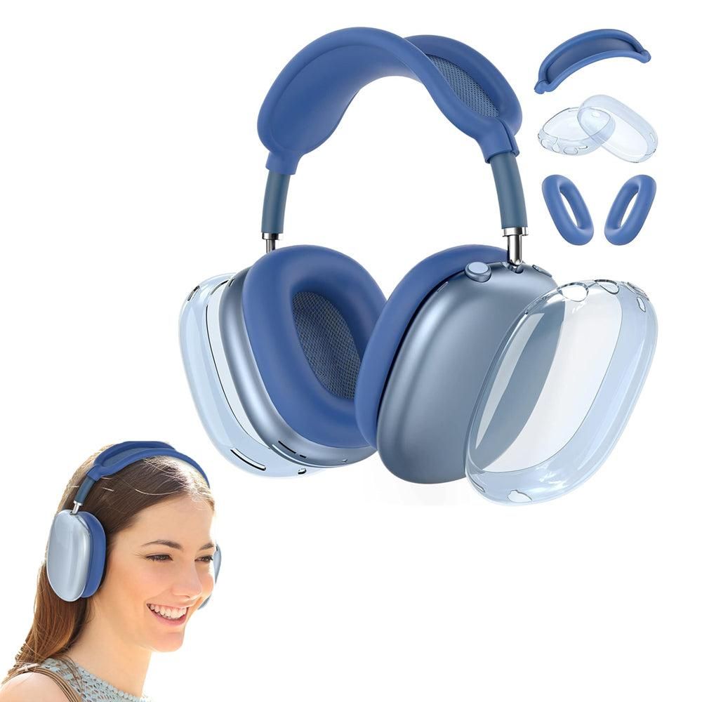 For Apple AirPods Max Headphones Case Silicone Protective Sleeves Full Set Cover Blue V1263-JX-7045-3