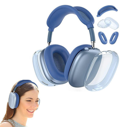 For Apple AirPods Max Headphones Case Silicone Protective Sleeves Full Set Cover Blue V1263-JX-7045-3