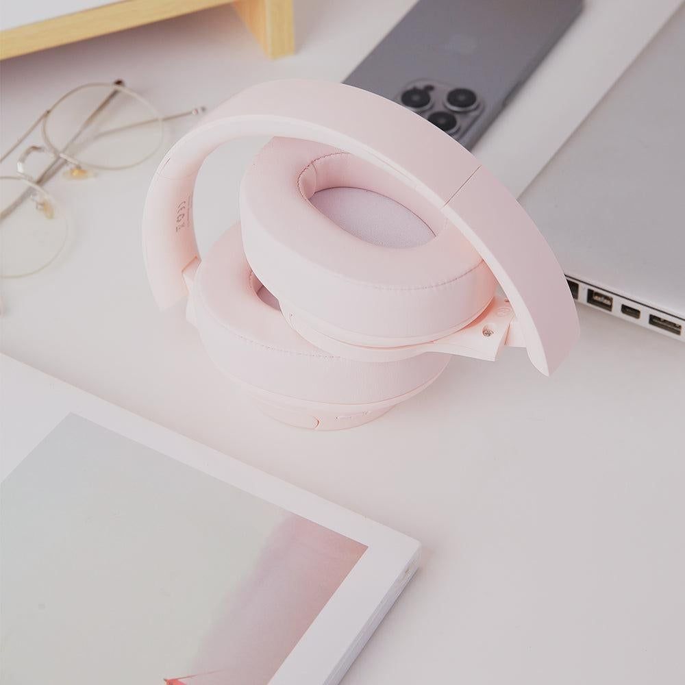 Over Ear Bluetooth Headphone Wireless Foldable Headset Pink V1263-JX-7046-1