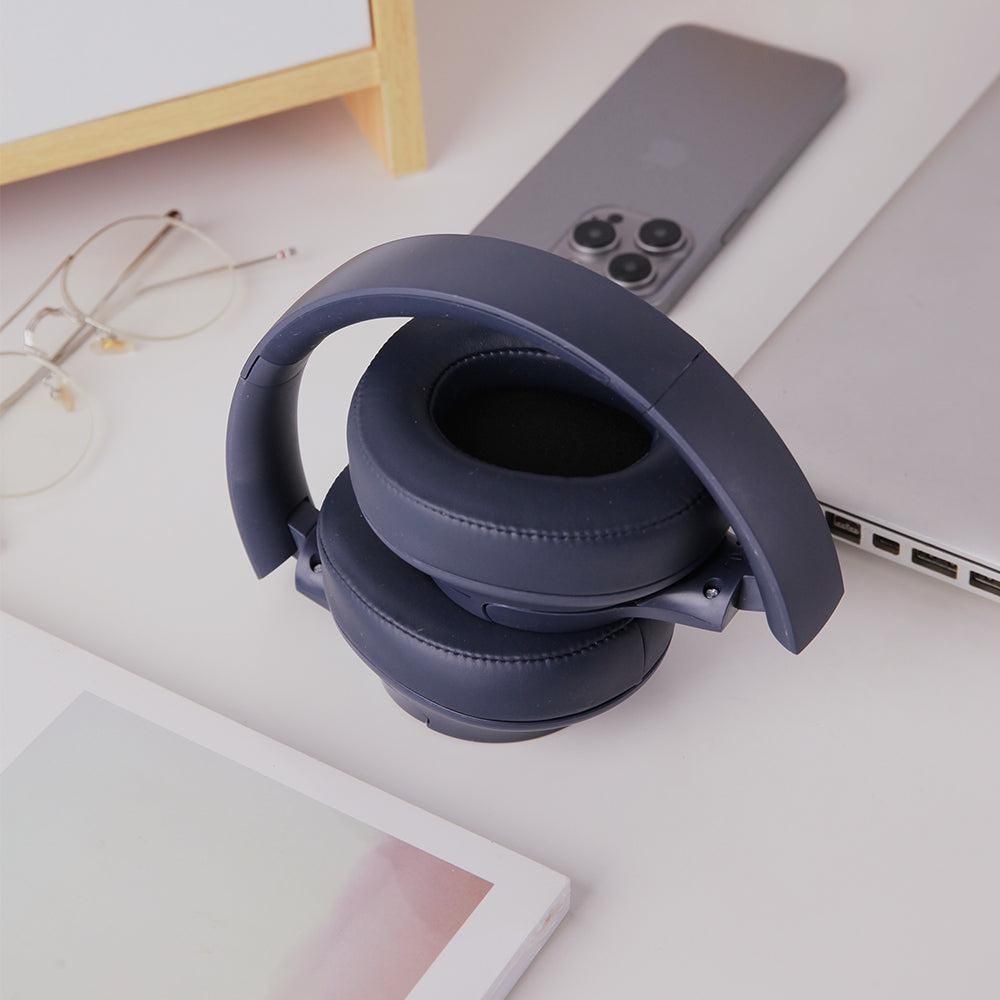 Over Ear Bluetooth Headphone Wireless Foldable Headset Blue V1263-JX-7046-3
