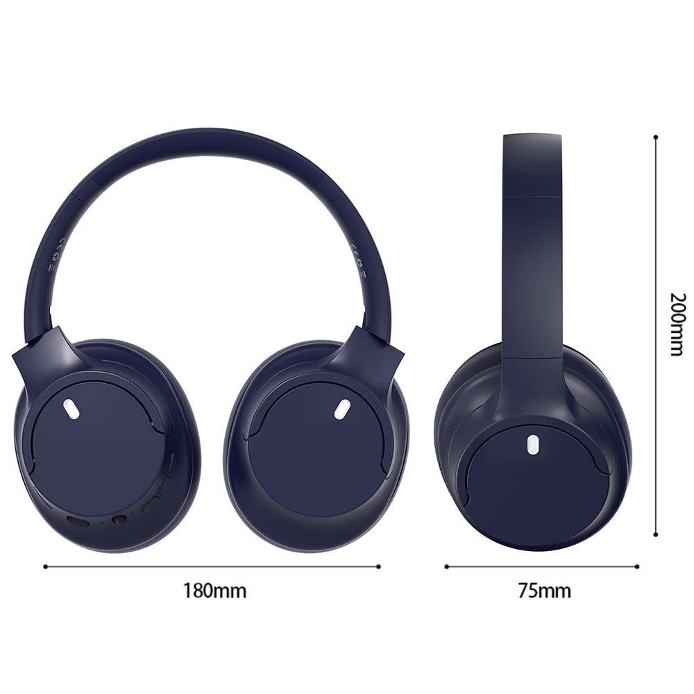 Over Ear Bluetooth Headphone Wireless Foldable Headset Blue V1263-JX-7046-3