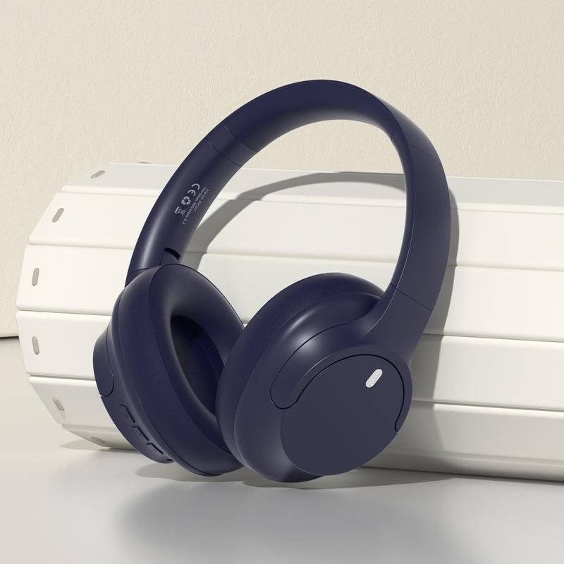 Over Ear Bluetooth Headphone Wireless Foldable Headset Blue V1263-JX-7046-3