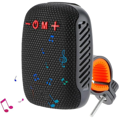 2-in-1 Bluetooth Speaker with Bracket Travel, Stereo Speaker for Bicycle Motorcycle Black V1263-JX-7048