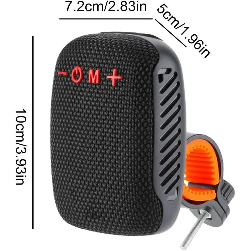 2-in-1 Bluetooth Speaker with Bracket Travel, Stereo Speaker for Bicycle Motorcycle Black V1263-JX-7048