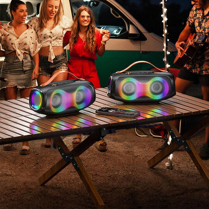 Portable Bluetooth Wireless Speaker With LED Lights For Indoor Outdoor Party V1263-JX-7049