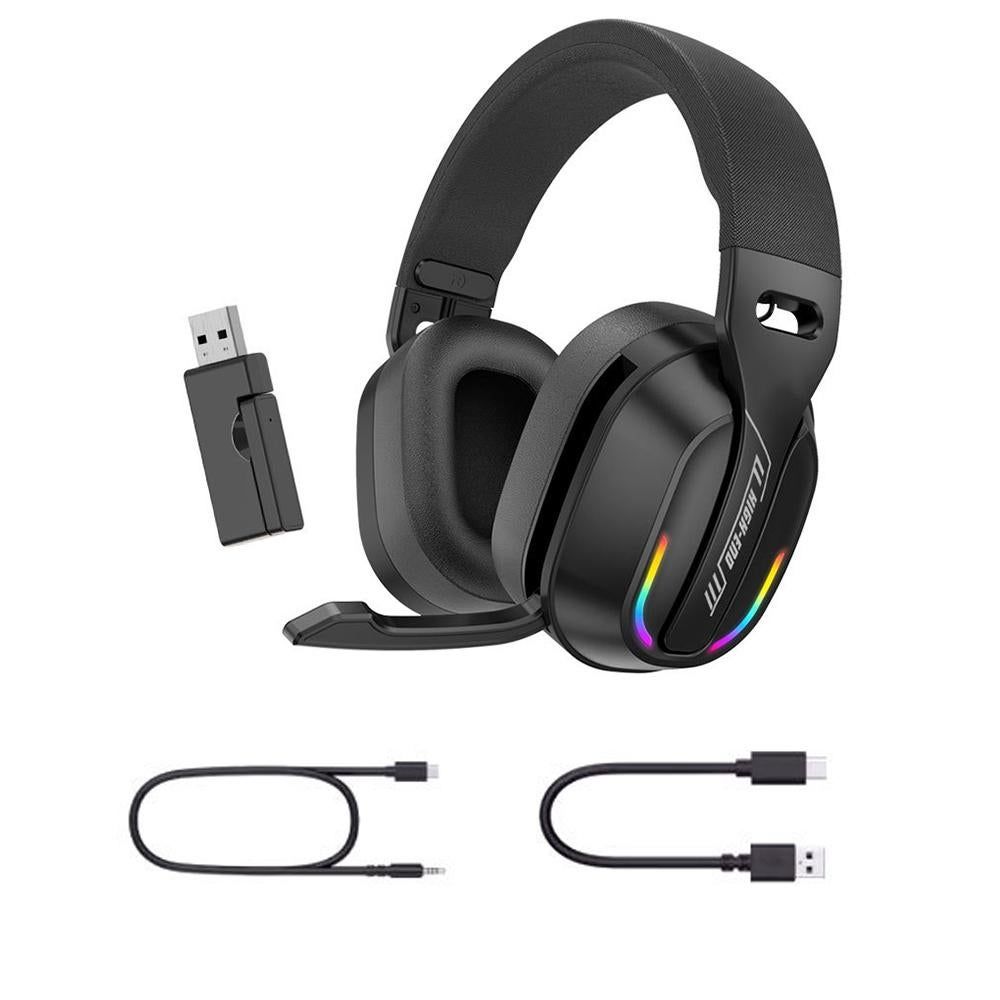 2.4GHz Wireless Gaming Headphone Bluetooth RGB Game Headset for PC Smartphone PS4/PS5 Switch V1263-JX-7055