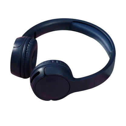 Rechargeable Bluetooth Wireless Headphones On-Ear Stereo Headset Navy Blue V1263-JX-7056-2