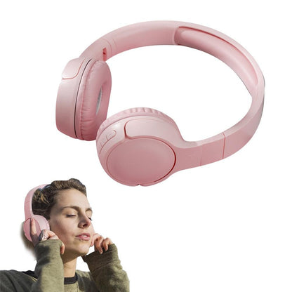 Rechargeable Bluetooth Wireless Headphones On-Ear Stereo Headset Navy Blue V1263-JX-7056-2