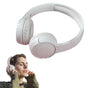 Rechargeable Bluetooth Wireless Headphones On-Ear Stereo Headset White V1263-JX-7056-3