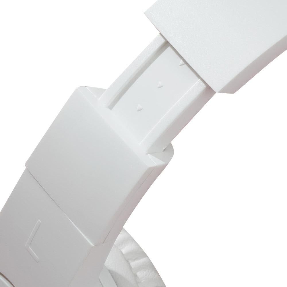 Rechargeable Bluetooth Wireless Headphones On-Ear Stereo Headset White V1263-JX-7056-3