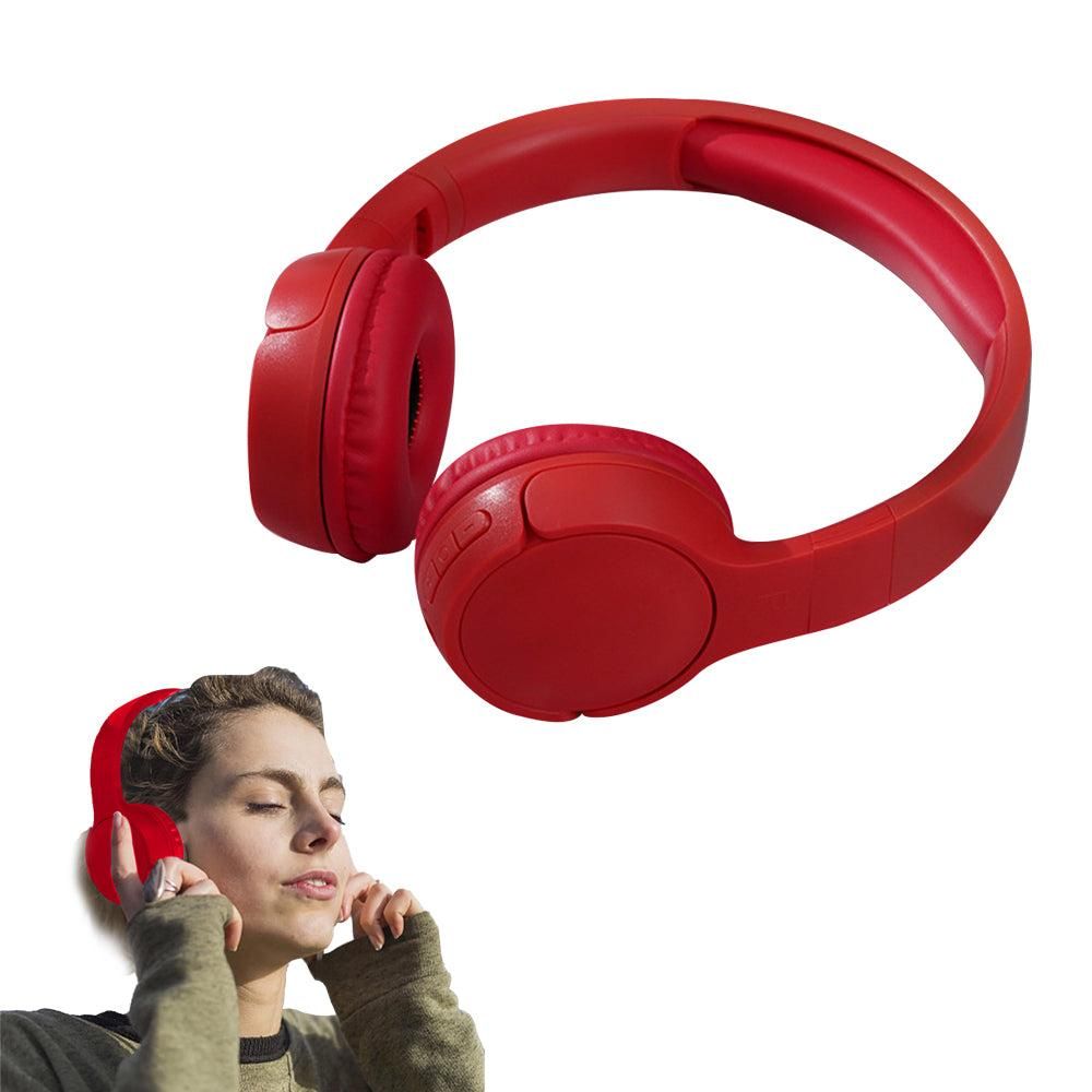 Rechargeable Bluetooth Wireless Headphones On-Ear Stereo Headset White V1263-JX-7056-3