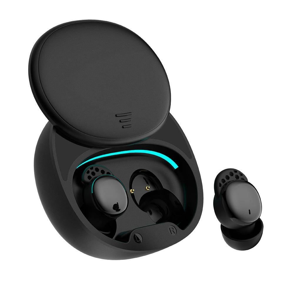 In Ear Sleep Headphones with Digital Power Display Invisible Noise Blocking Earphone for Side Sleepers Black V1263-JX-7057