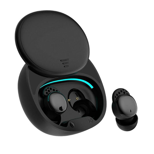 In Ear Sleep Headphones with Digital Power Display Invisible Noise Blocking Earphone for Side Sleepers Black V1263-JX-7057