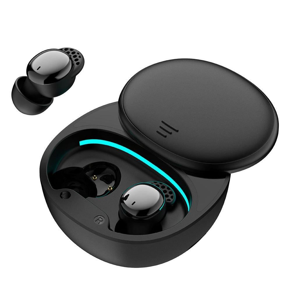 In Ear Sleep Headphones with Digital Power Display Invisible Noise Blocking Earphone for Side Sleepers Black V1263-JX-7057