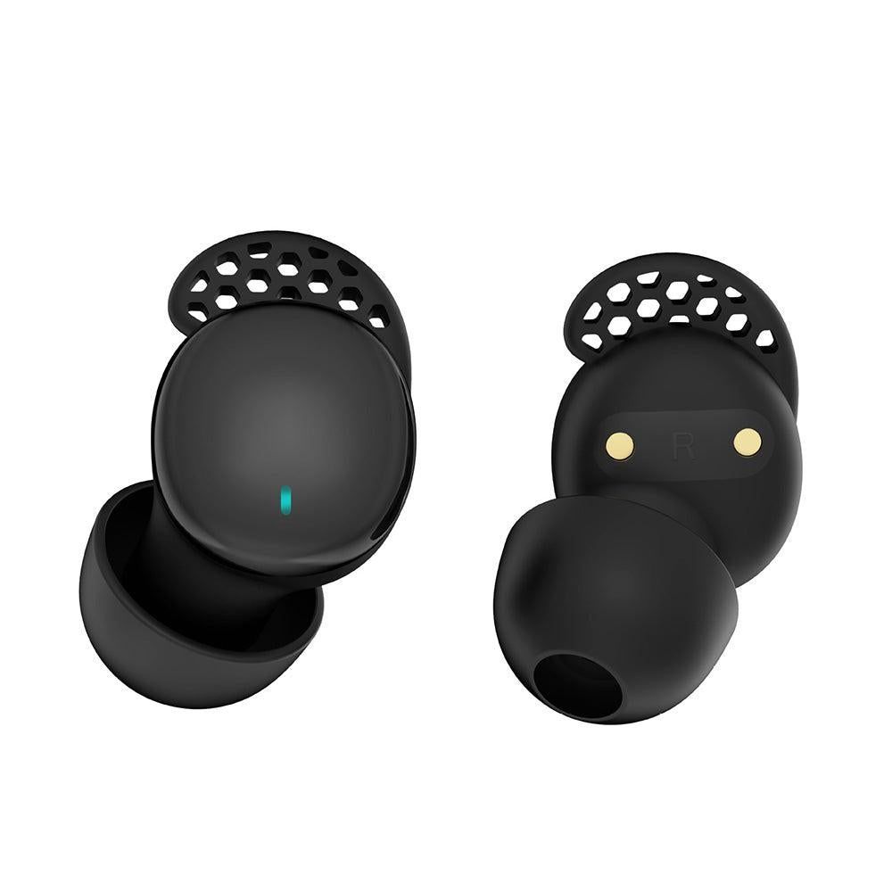 In Ear Sleep Headphones with Digital Power Display Invisible Noise Blocking Earphone for Side Sleepers Black V1263-JX-7057