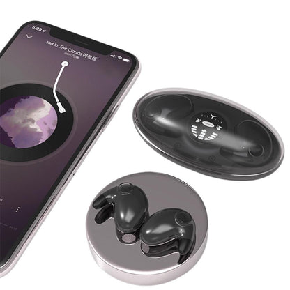 Invisible Sleep Earphone Wireless Bluetooth 5.3 Headphones Hidden Earbuds with Charging Case White V1263-JX-7058