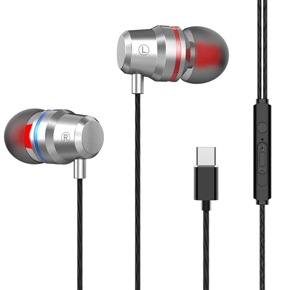 USB-C Over-Ear Hook Headphones for iPhone 16/15 Pro Max & Galaxy S25 Rose Gold V1263-JX-7060