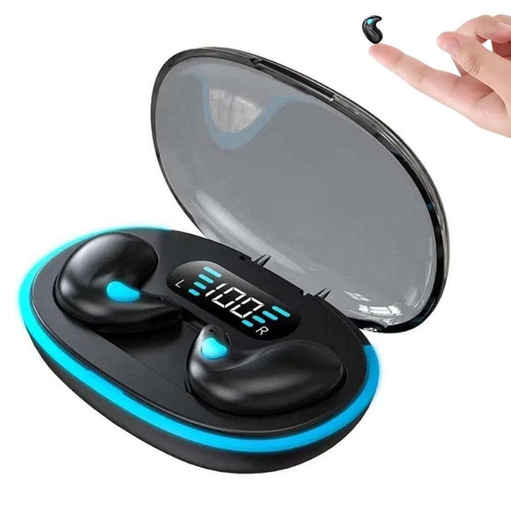 Wireless Bluetooth Sleep Earbuds Invisible Earplugs with Charging Case Black V1263-JX-7061