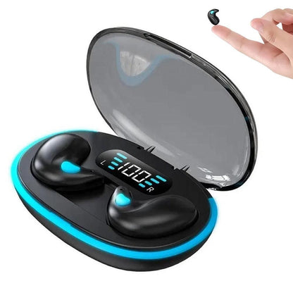 Wireless Bluetooth Sleep Earbuds Invisible Earplugs with Charging Case Black V1263-JX-7061