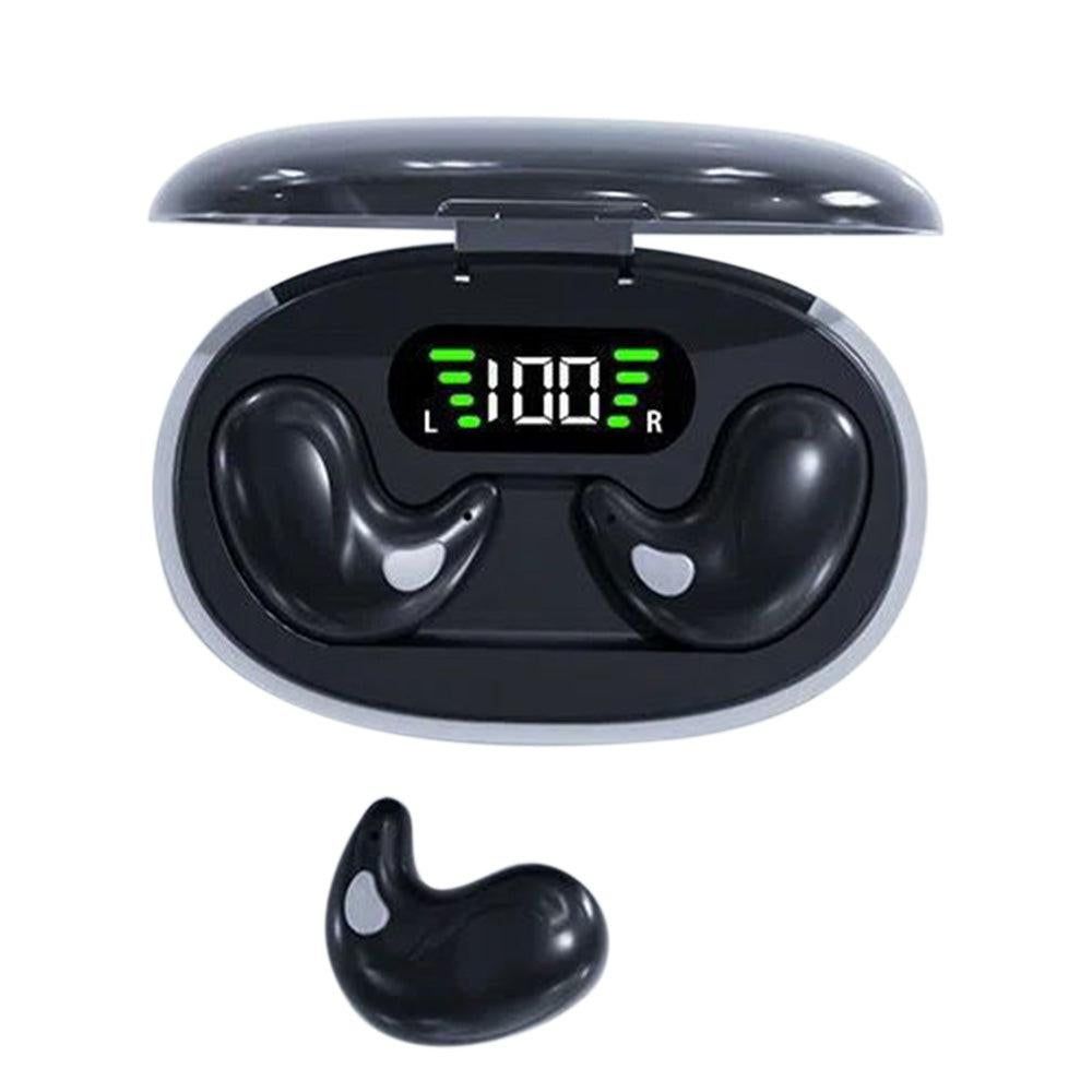 Wireless Bluetooth Sleep Earbuds Invisible Earplugs with Charging Case Black V1263-JX-7061