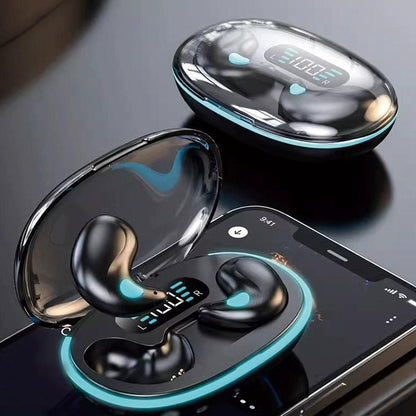 Wireless Bluetooth Sleep Earbuds Invisible Earplugs with Charging Case Black V1263-JX-7061