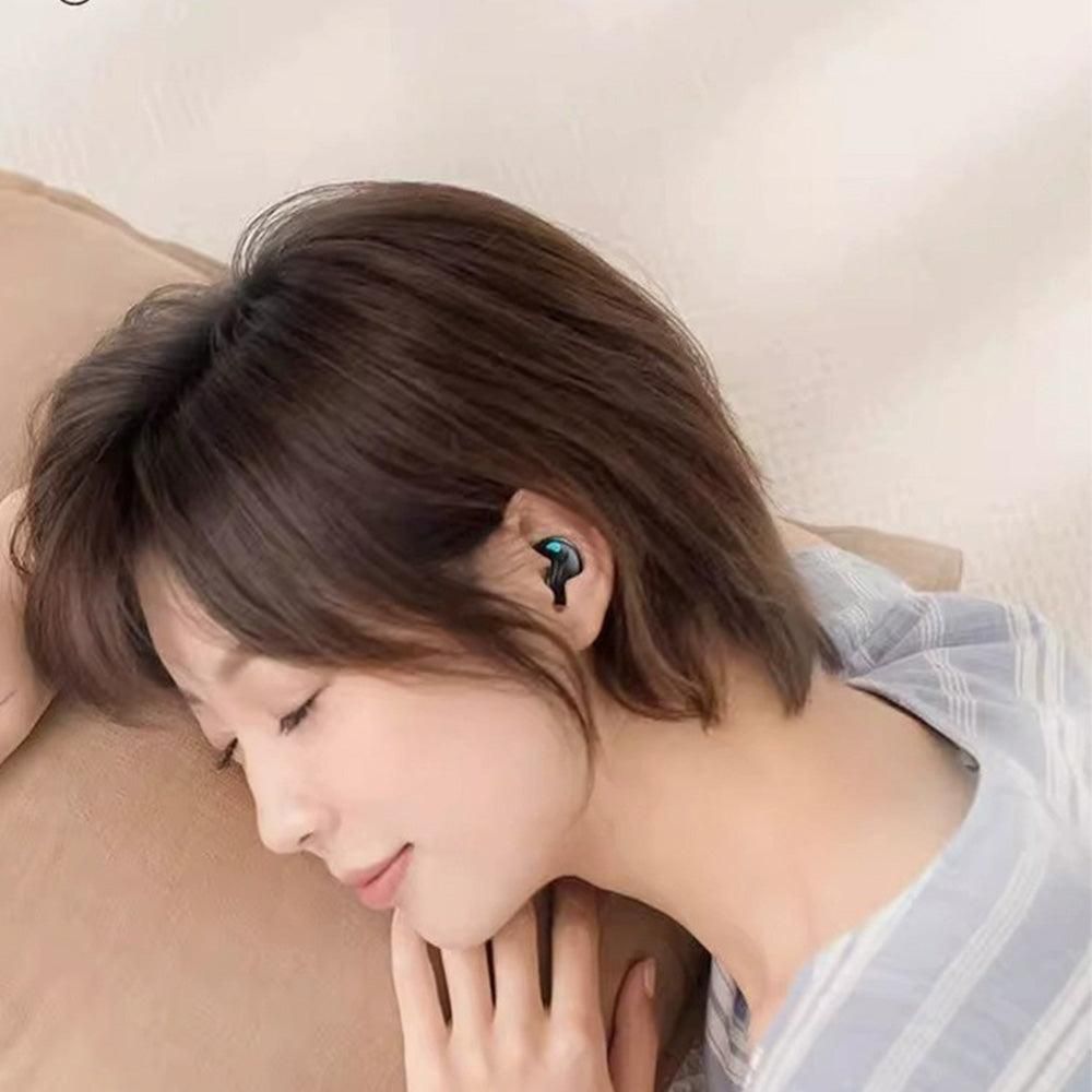 Wireless Bluetooth Sleep Earbuds Invisible Earplugs with Charging Case Black V1263-JX-7061