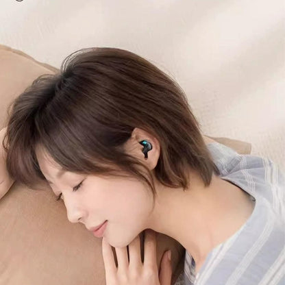 Wireless Bluetooth Sleep Earbuds Invisible Earplugs with Charging Case Black V1263-JX-7061