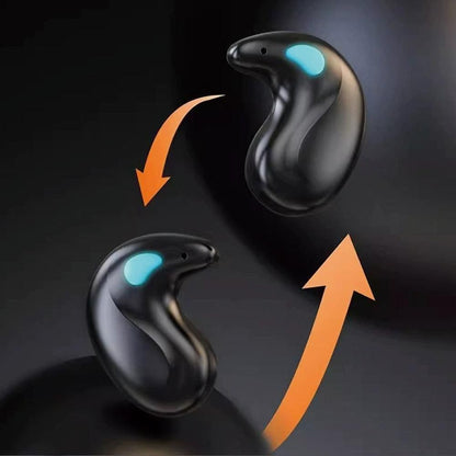 Wireless Bluetooth Sleep Earbuds Invisible Earplugs with Charging Case Black V1263-JX-7061