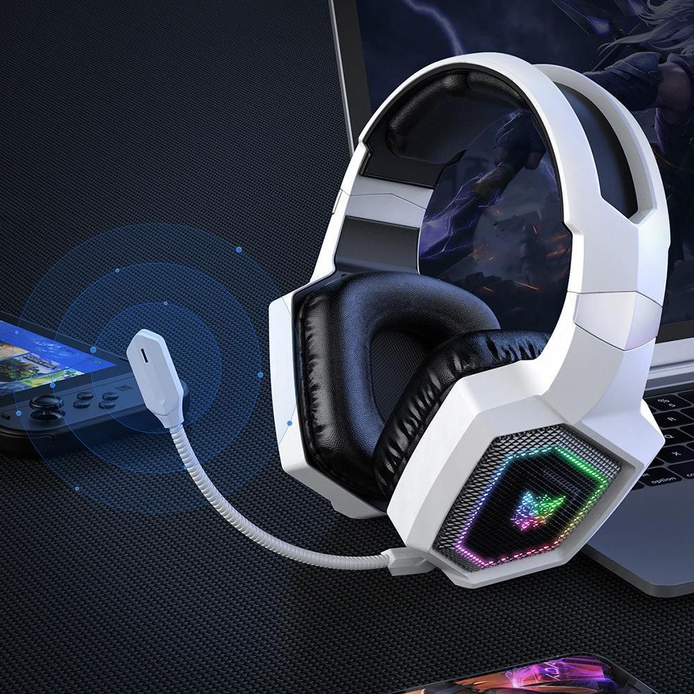 2.4GHz Wireless Gaming Headset with Flip Mic for PC White V1263-JX-7062