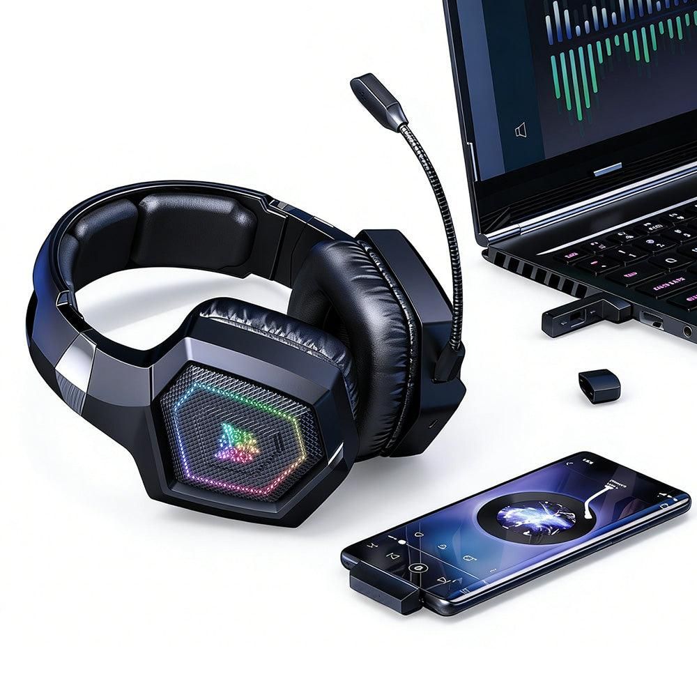 2.4GHz Wireless Gaming Headset with Flip Mic for PC White V1263-JX-7062