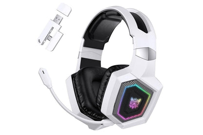 2.4GHz Wireless Gaming Headset with Flip Mic for PC White V1263-JX-7062