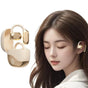Open Ear Headphone Bluetooth Wireless Earbud Sport Over Ear Earhooks LED Power Display Earphone Beige V1263-JX-7063