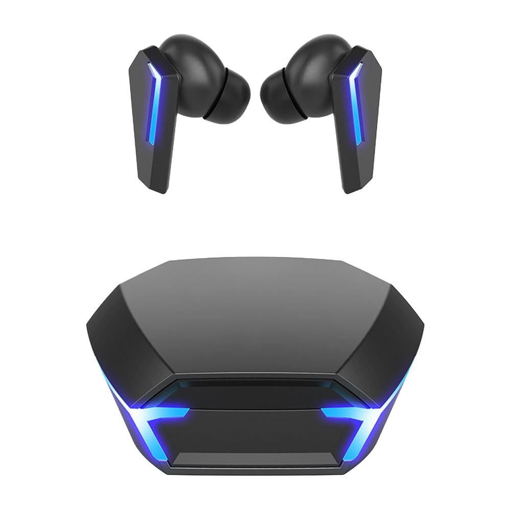 Wireless Bluetooth Gaming Earphones In-Ear Headsets with Breathing Light Black V1263-JX-7067