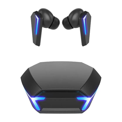 Wireless Bluetooth Gaming Earphones In-Ear Headsets with Breathing Light Black V1263-JX-7067