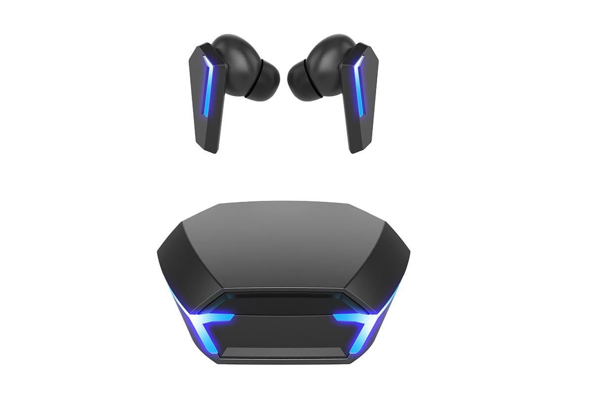 Wireless Bluetooth Gaming Earphones In-Ear Headsets with Breathing Light Black V1263-JX-7067