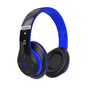 Wireless Bluetooth Headphones Foldable Over Ear Stereo Headsets with Built-in Mic Blue V1263-JX-7068-2