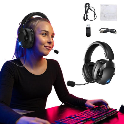 3-in-1 Wireless Gaming Headset 2.4G Bluetooth Computer Headphone with Mic for PS5 PS4 Console V1263-JX-7073