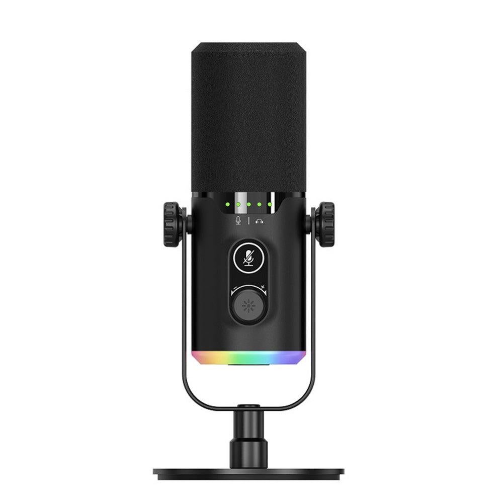 RGB Dynamic Gaming Microphone XLR/USB Interface for PC Streaming Podcast Recording Style 2 V1263-JX-7074-1